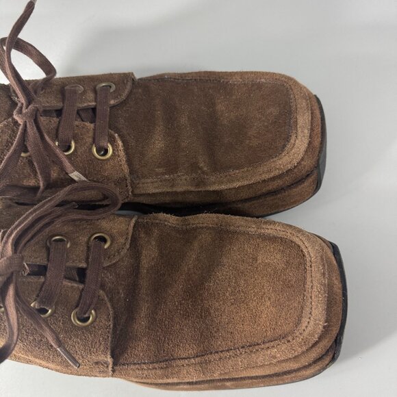 STEPHANE KELIAN Paris Brown Suede Leather Lace-up Shoes - Picture 9 of 12